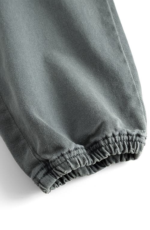 Nununu Kids' Smile Cotton Graphic Cargo Pants In Graphite