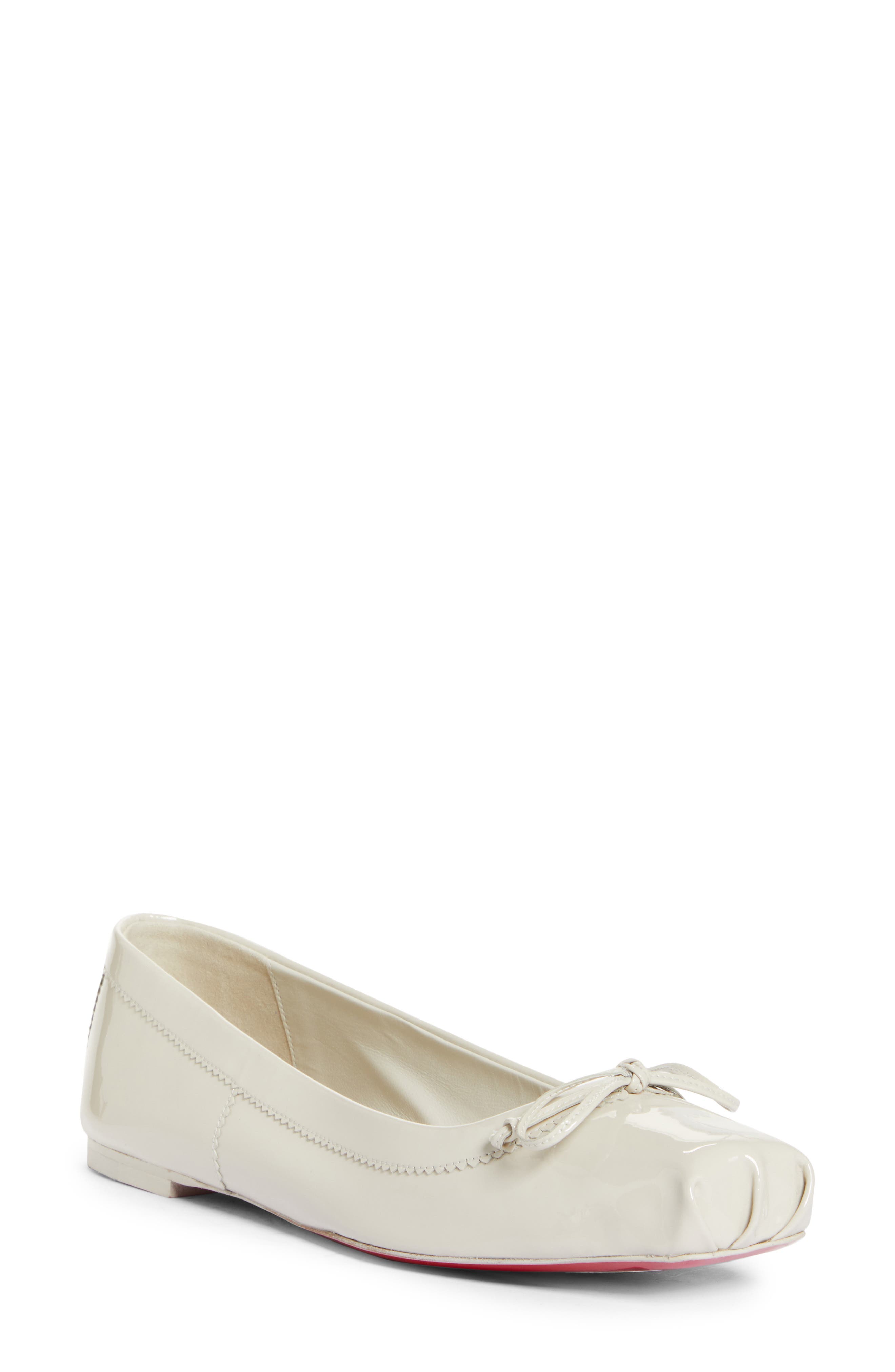 red bottom ballet flats