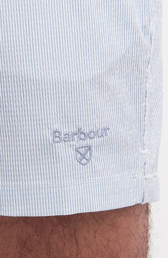 Shop Barbour Somerset Swim Trunks In Sky Blue