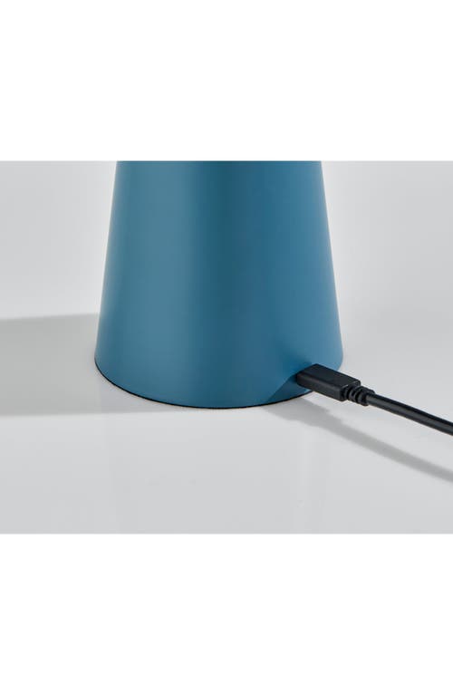Adesso Lighting Jacky Cordless Led Table Lamp In Dusty Blue