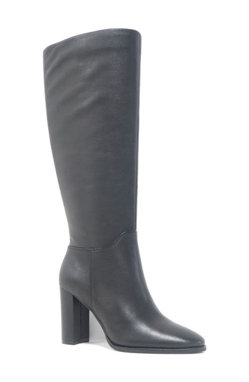Kenneth Cole New York Lowell Knee High Boot Black Leather at Nordstrom,