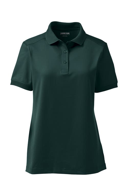 Lands' End School Uniform Young Short Sleeve Rapid Dry Polo Shirt In Evergreen