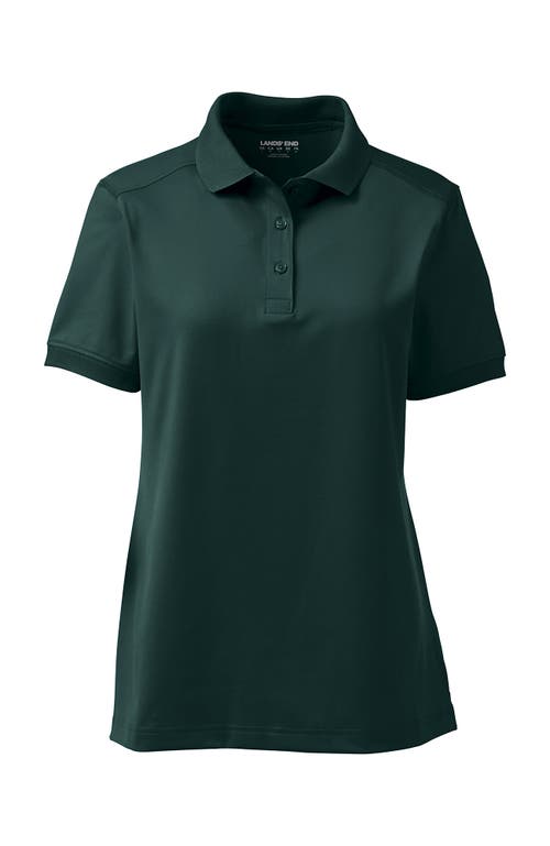 Shop Lands' End School Uniform Young  Short Sleeve Rapid Dry Polo Shirt In Evergreen