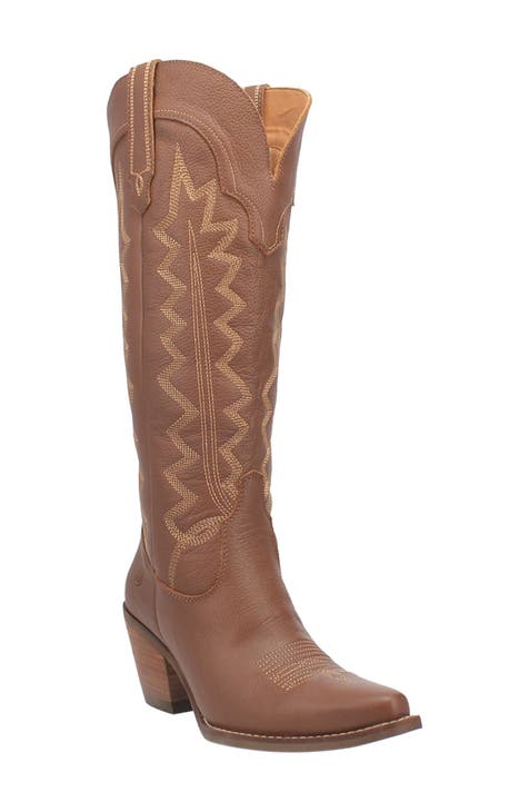 SB-Ana Dark Brown - Western Boots with Rubber Sole for Women