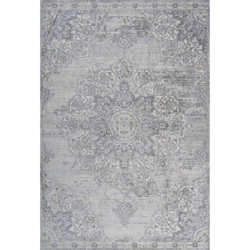Jonathan Y Modern Persian Vintage Moroccan Medallion Area Rug In Light Gray