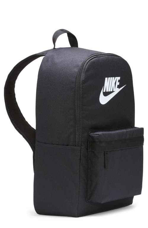 Shop Nike Kids' Heritage Canvas Backpack In Black/black/white