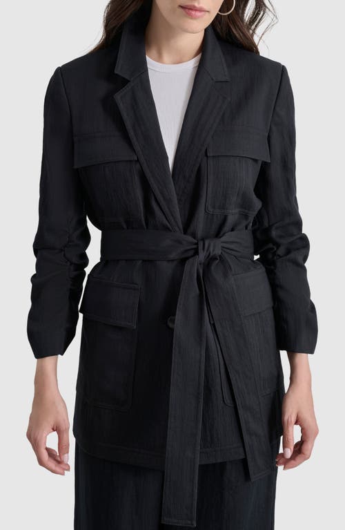 DKNY Weathered Twill Belted Jacket at Nordstrom,