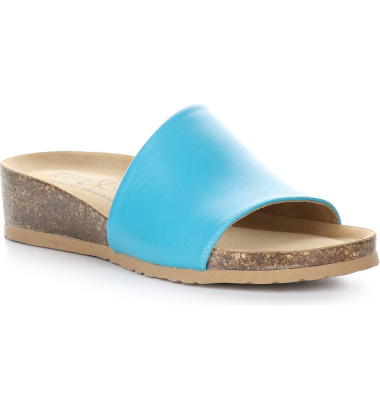 BOS. & CO. Lux Slide Sandal, Main, color, AQUA NAPPA