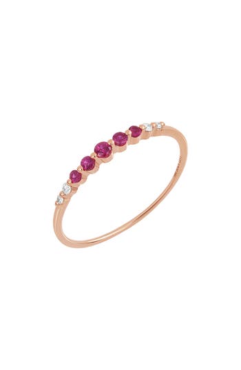 Bony Levy El Mar Ruby & Diamond Earrings In 18k Rose Gold