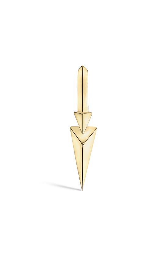 Shop Maria Tash Triple Spike Single Hoop Earring In Yellow Gold