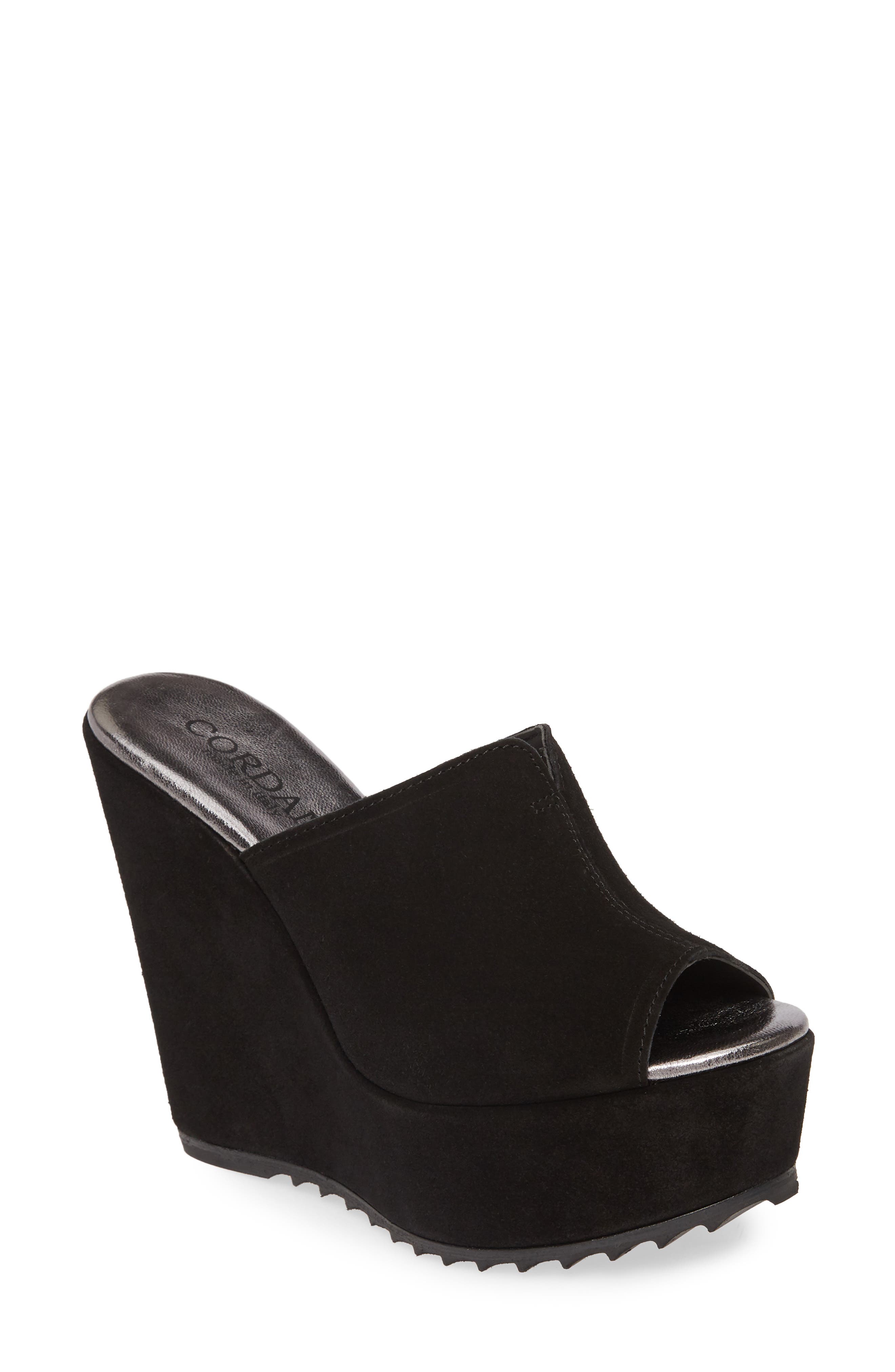 slip on platform wedges