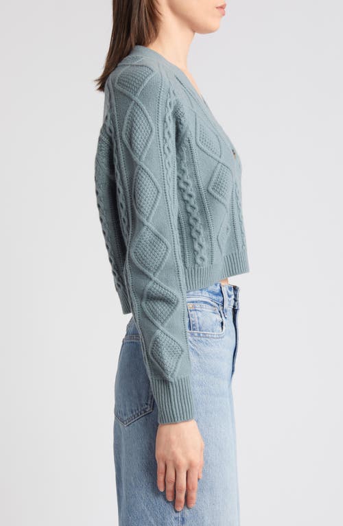 MADEWELL MADEWELL CABLE KNIT V-NECK CROP CARDIGAN 