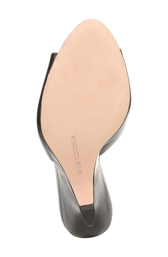 Veronica Beard Mila Leather Peep-toe Wedge Sandals In Black