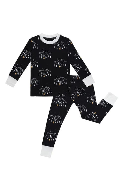 Peregrine Kidswear Midnight Camping Fitted Two-Piece Pajamas Black at Nordstrom,