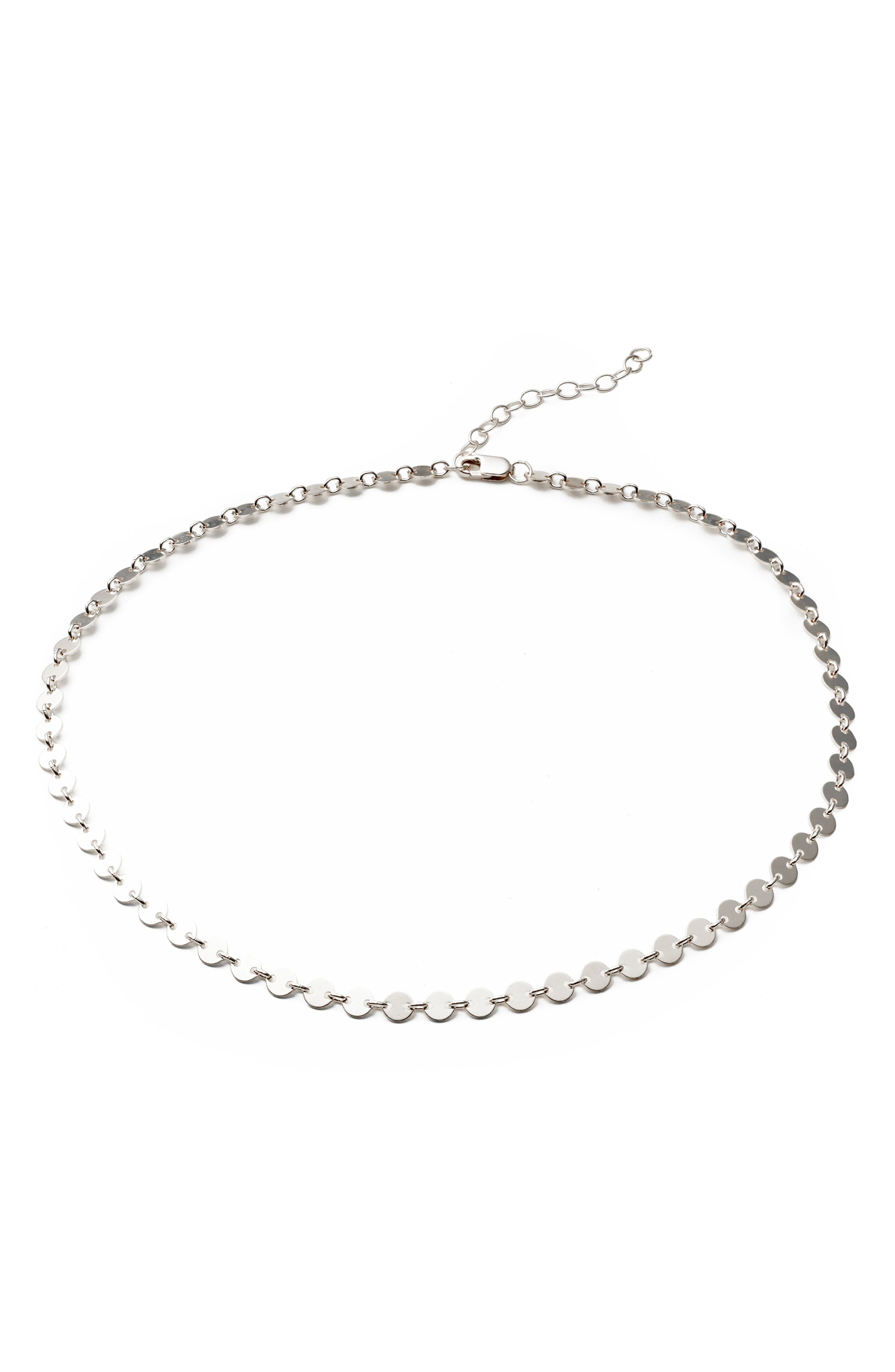 fine silver choker necklace