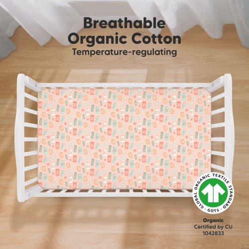 Keababies Soothe Fitted Crib Sheet In Beach Day