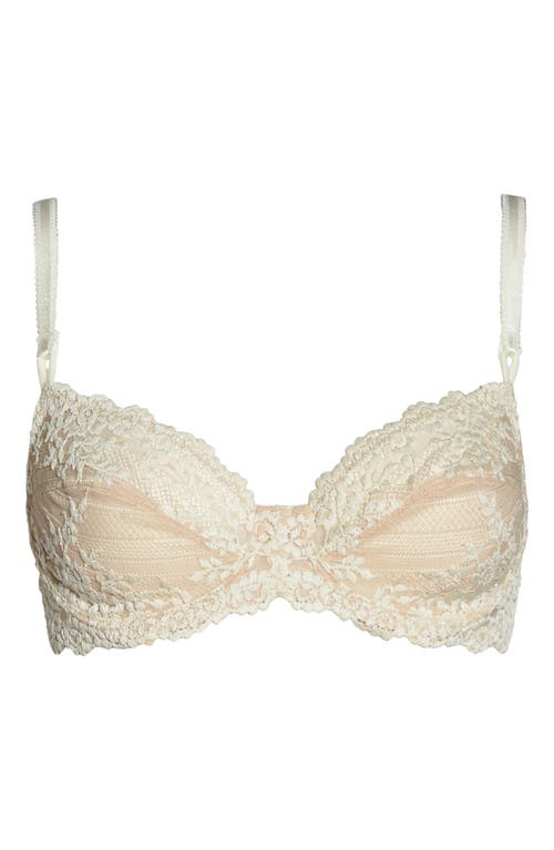 Shop Wacoal Embrace Lace Underwire Bra In Naturally Nude/ivory