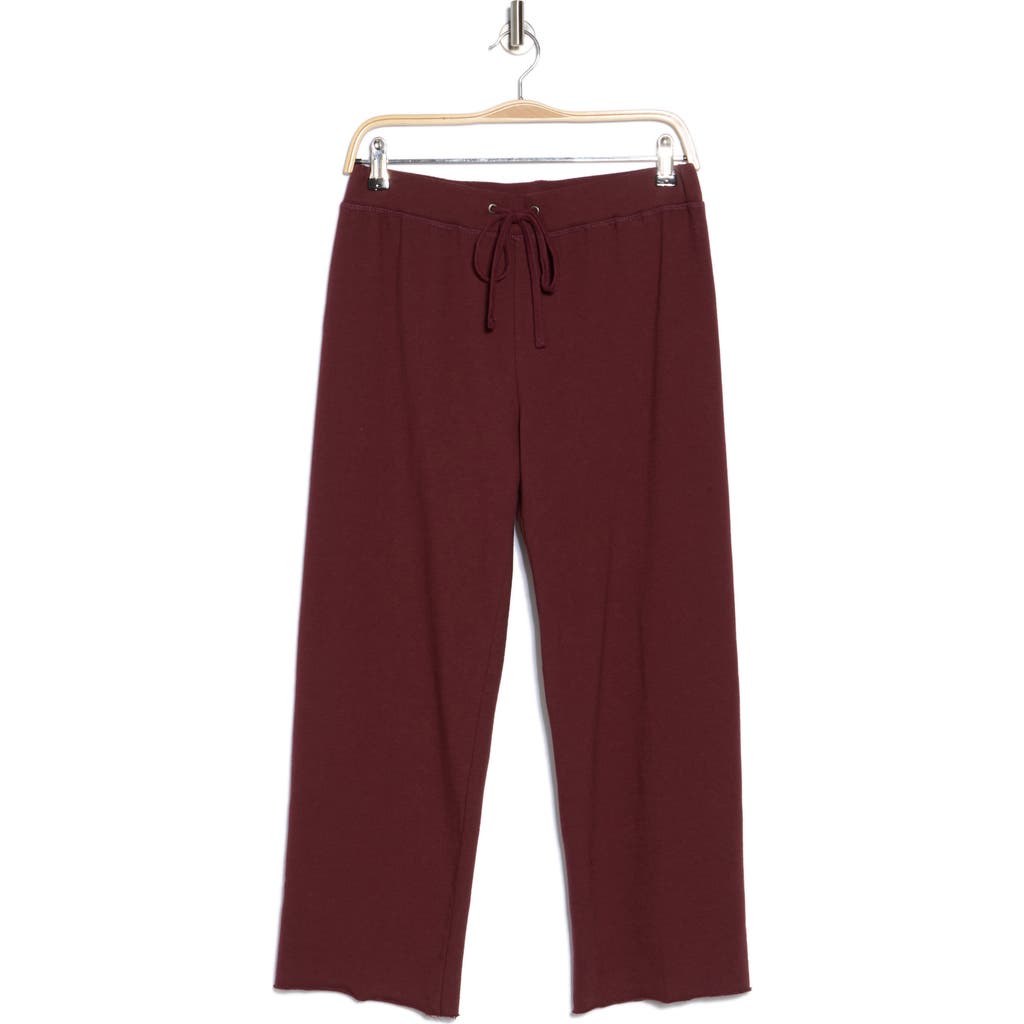 James Perse French Terry Raw Edge Sweatpants In Cordova
