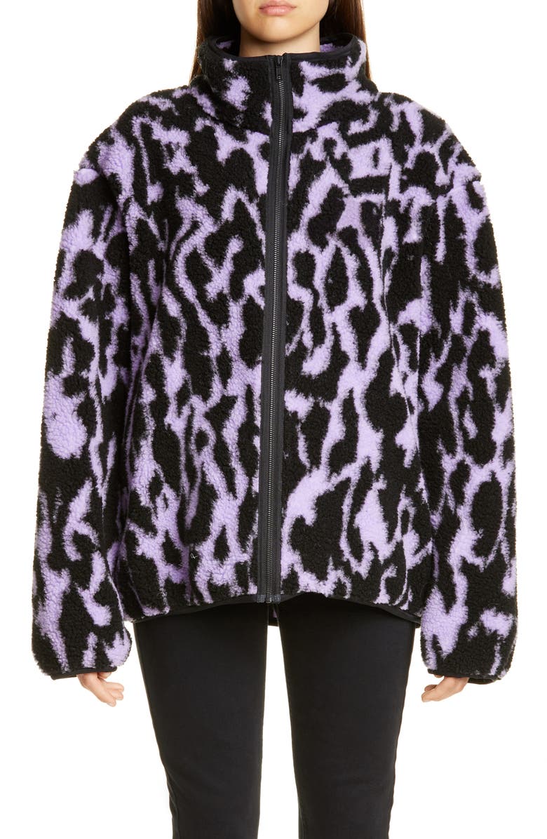 Ashley Williams Juju Animal Print Fleece Jacket (Nordstrom Exclusive ...