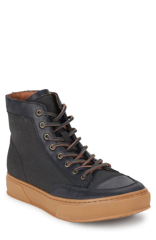 Frye Hoyt Mid Water Resistant Sneaker Black - Ruffle Leather Canasta at Nordstrom,