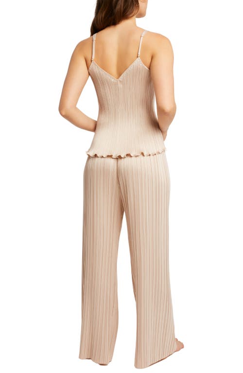 Shop Rya Collection Pleated Pajamas In Champagne