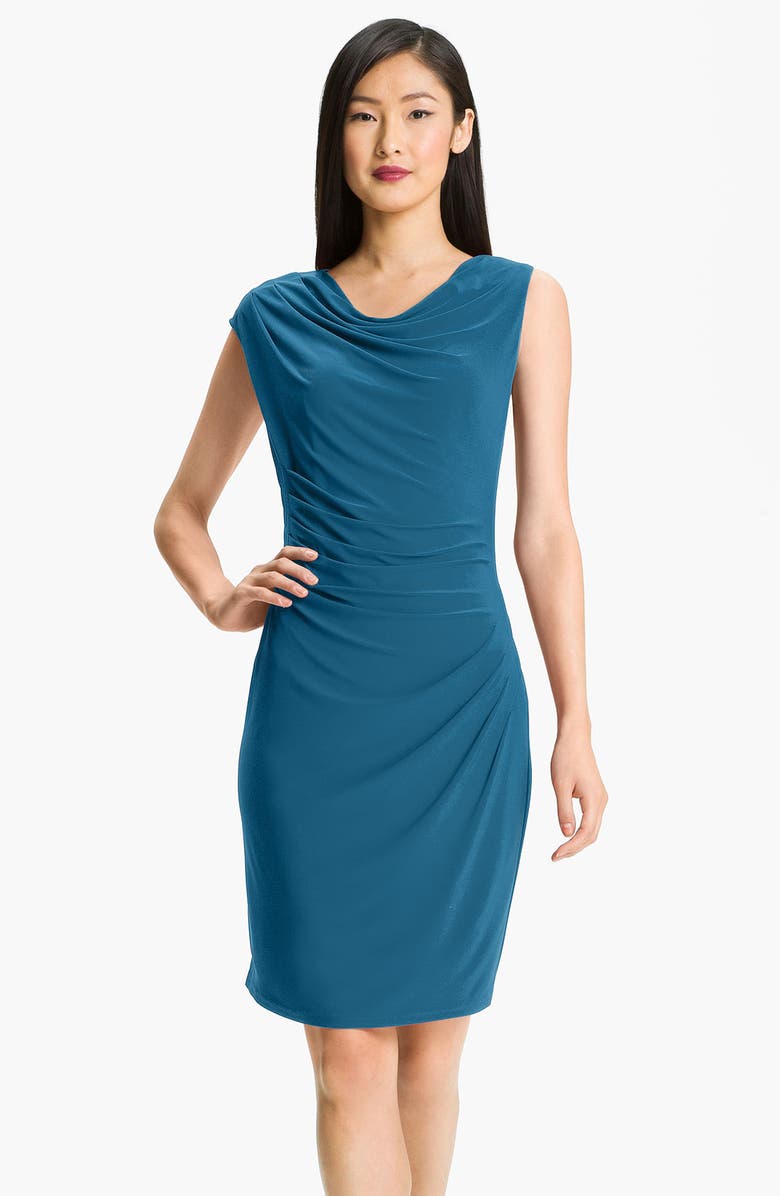 Adrianna Papell Asymmetrical Draped Jersey Dress | Nordstrom