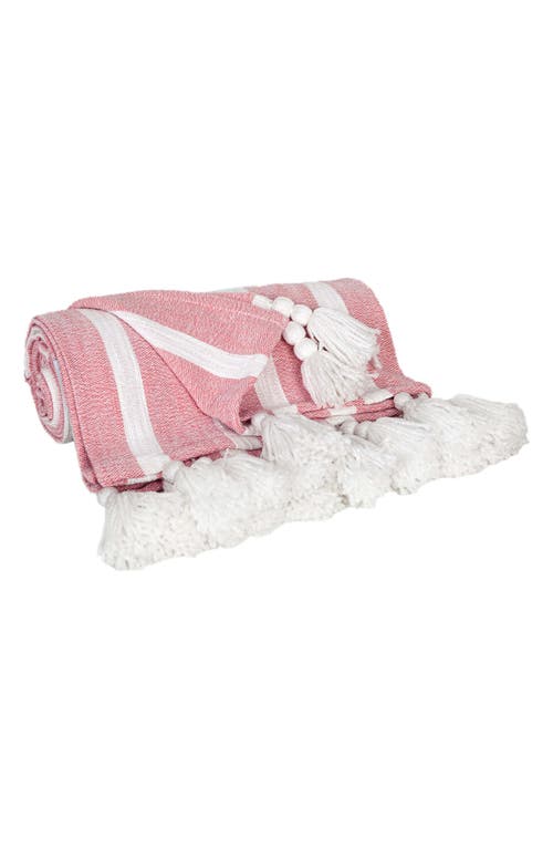 Parkland Collection Nara Tassel Throw Blanket In Pink