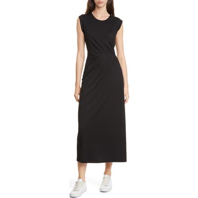 Club Monaco Pleat Detail Knit Dress, Black