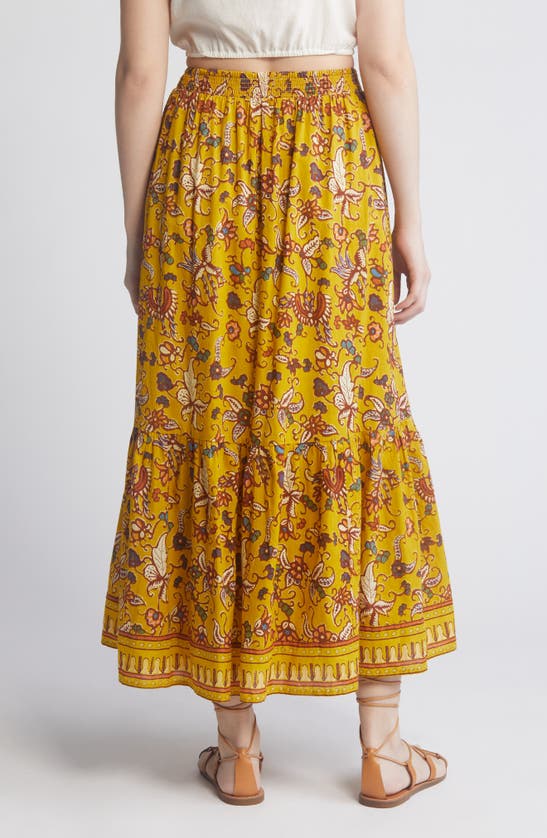 Cleobella Charlene Mixed Print Organic Cotton Voile Maxi Skirt In Evora Print