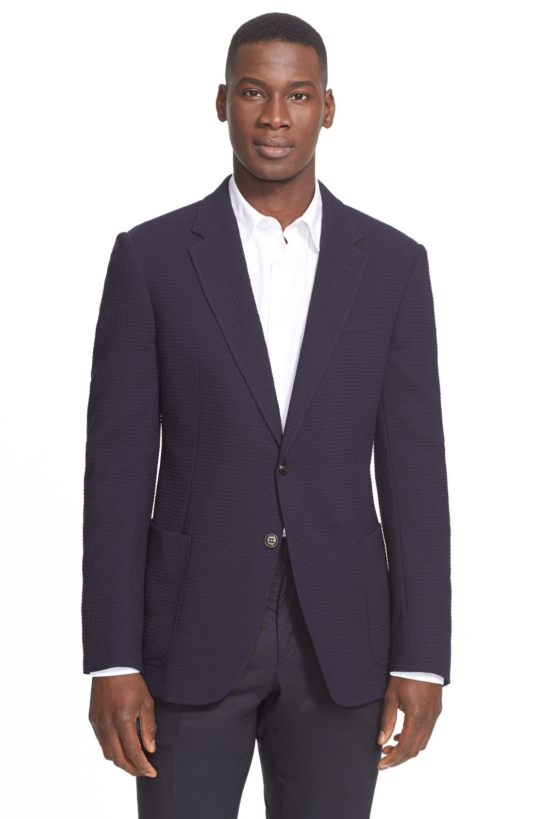 Armani Collezioni 'Technovelvet' Trim Fit Textured Sport Coat Nordstrom