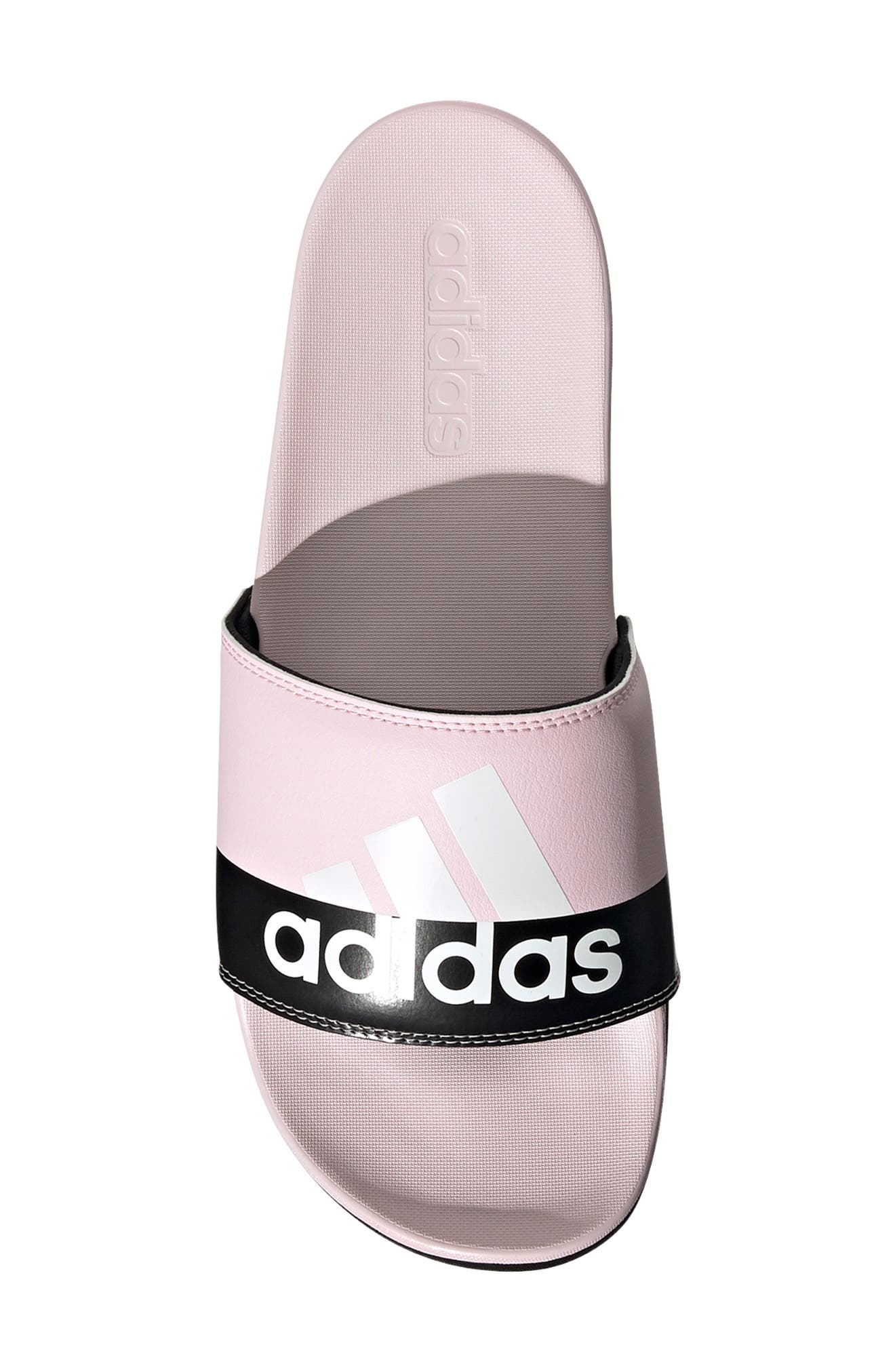 adidas adilette pink white