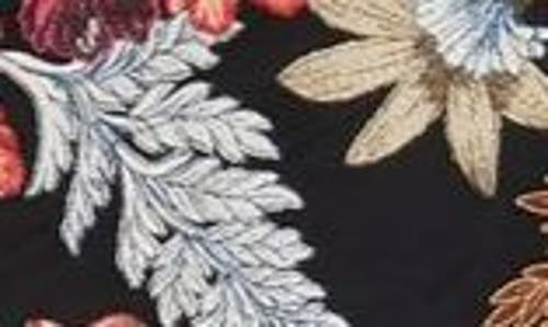 DRESS THE POPULATION DRESS THE POPULATION KELSEY EMBROIDERED LONG SLEEVE COCKTAIL MINIDRESS