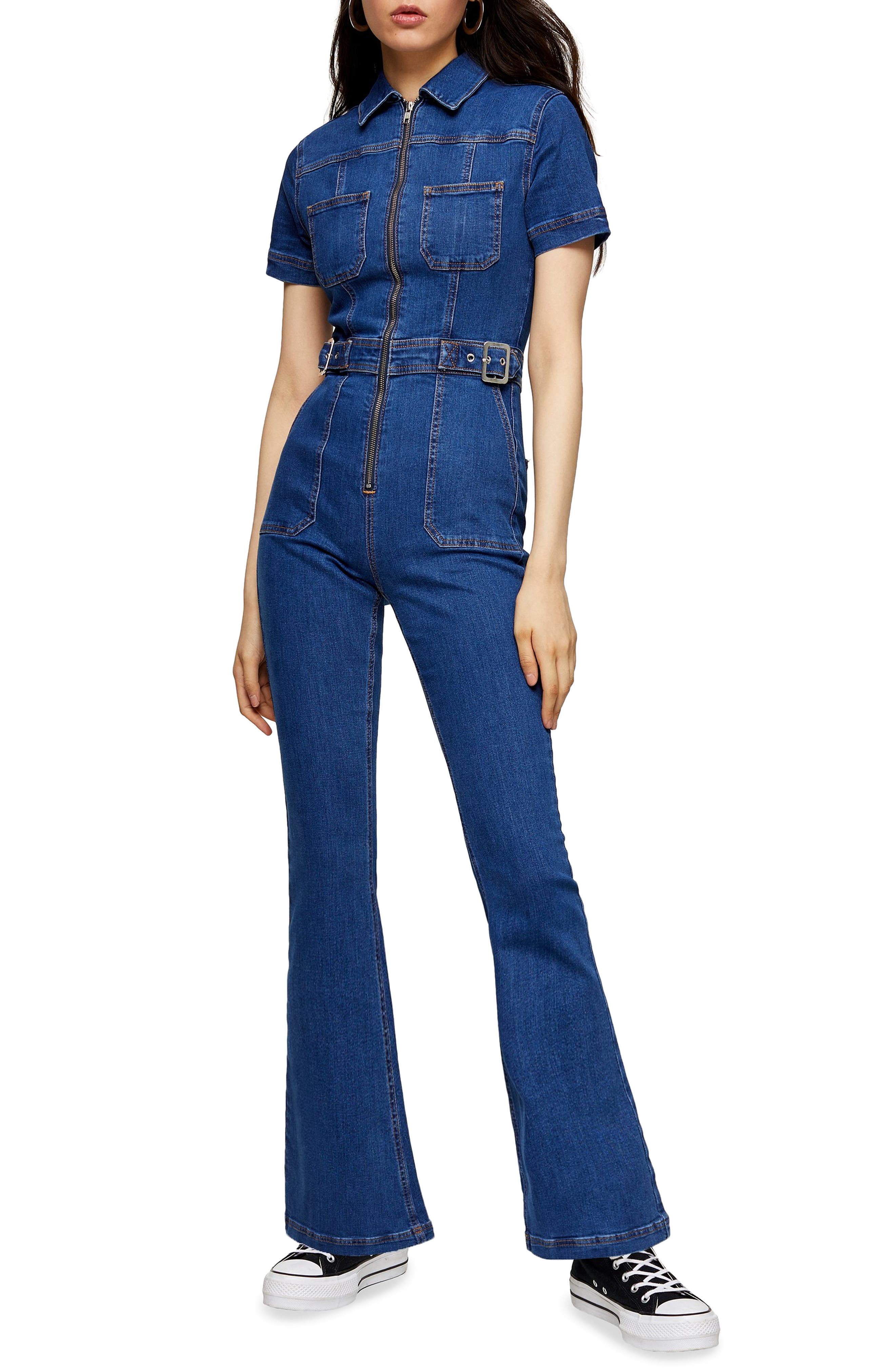 cream denim boiler suit