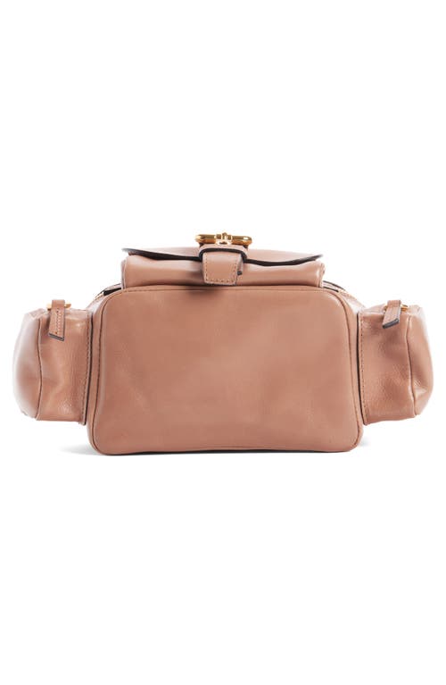 Chloé Small Shiny Leather Camera Bag In Woodrose