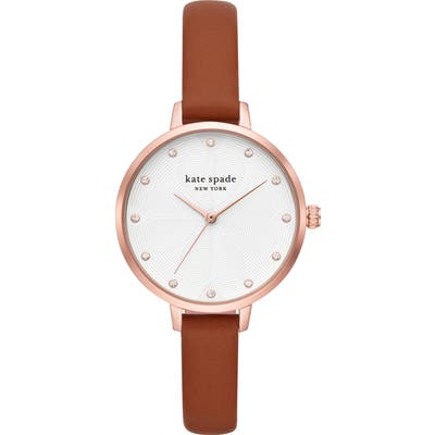 Kate Spade New York Metro Leather Strap Watch,
