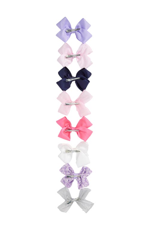 Shop Capelli New York Kids' Assorted 8-pack Bow Clips In Pink Combo