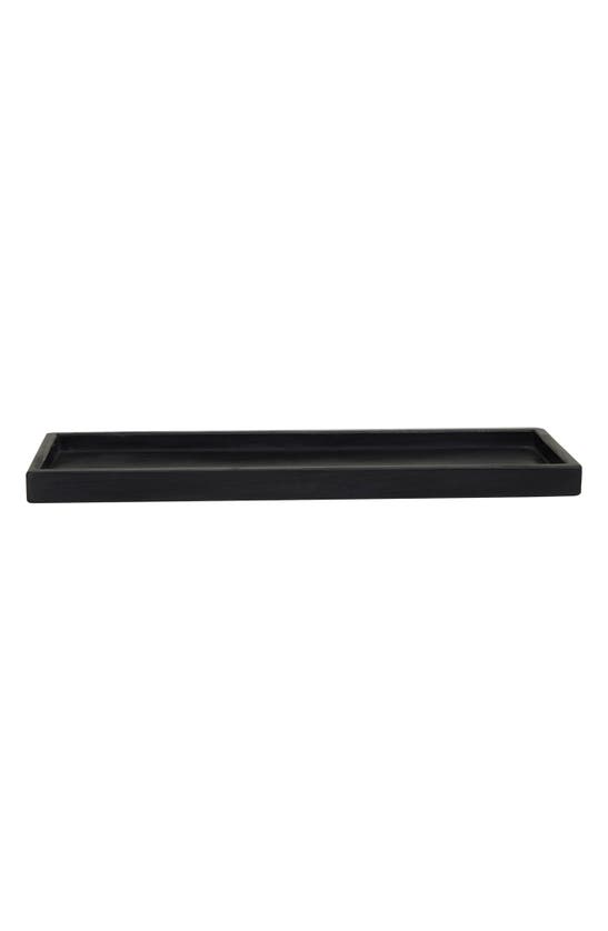 Vivian Lune Home Set Of 2 Marble Trays In Black