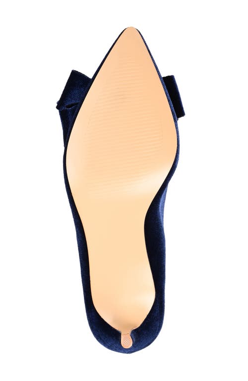 Shop Journee Collection Crystol Pump In Navy