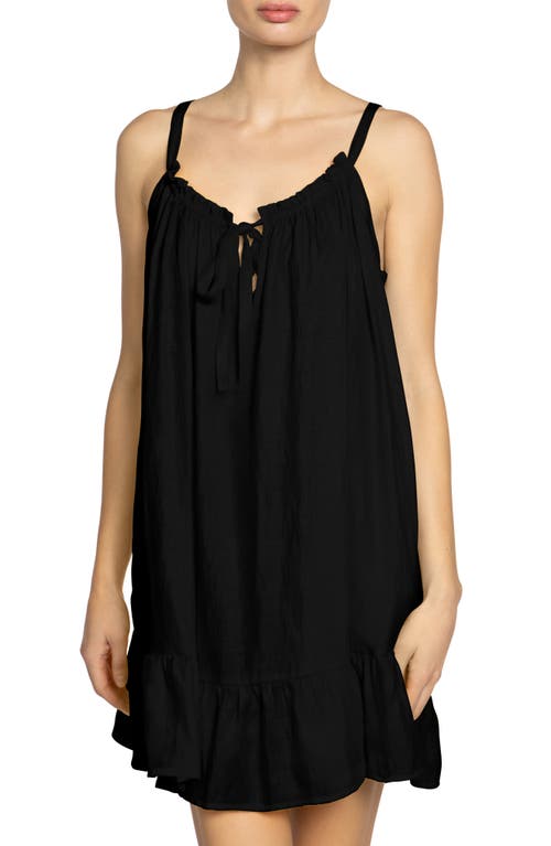 Shop Robin Piccone Summer Sleeveless Cover-up Dress In Black