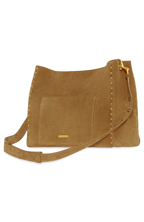 Shop Rebecca Minkoff Large Darren Leather Shoulder Bag In Honey