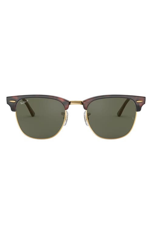 UPC 805289346913 product image for Ray-Ban Clubmaster 49mm Polarized Sunglasses in Red/Havana at Nordstrom | upcitemdb.com