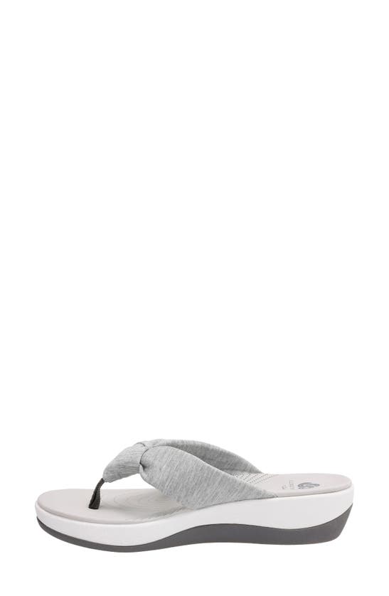 Shop Clarks ® Arla Glison Flip Flop In Grey Fabric