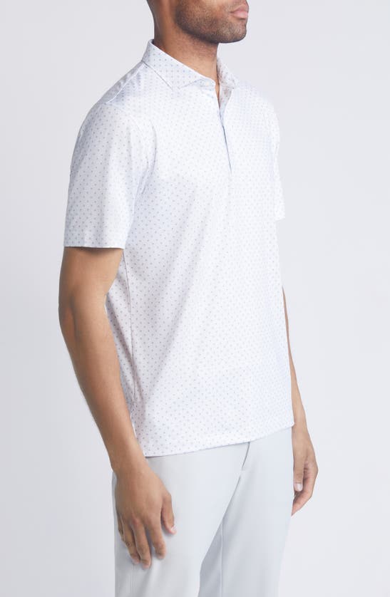 Johnnie-o Crete Neat Print Prep-formance Polo In Paloma