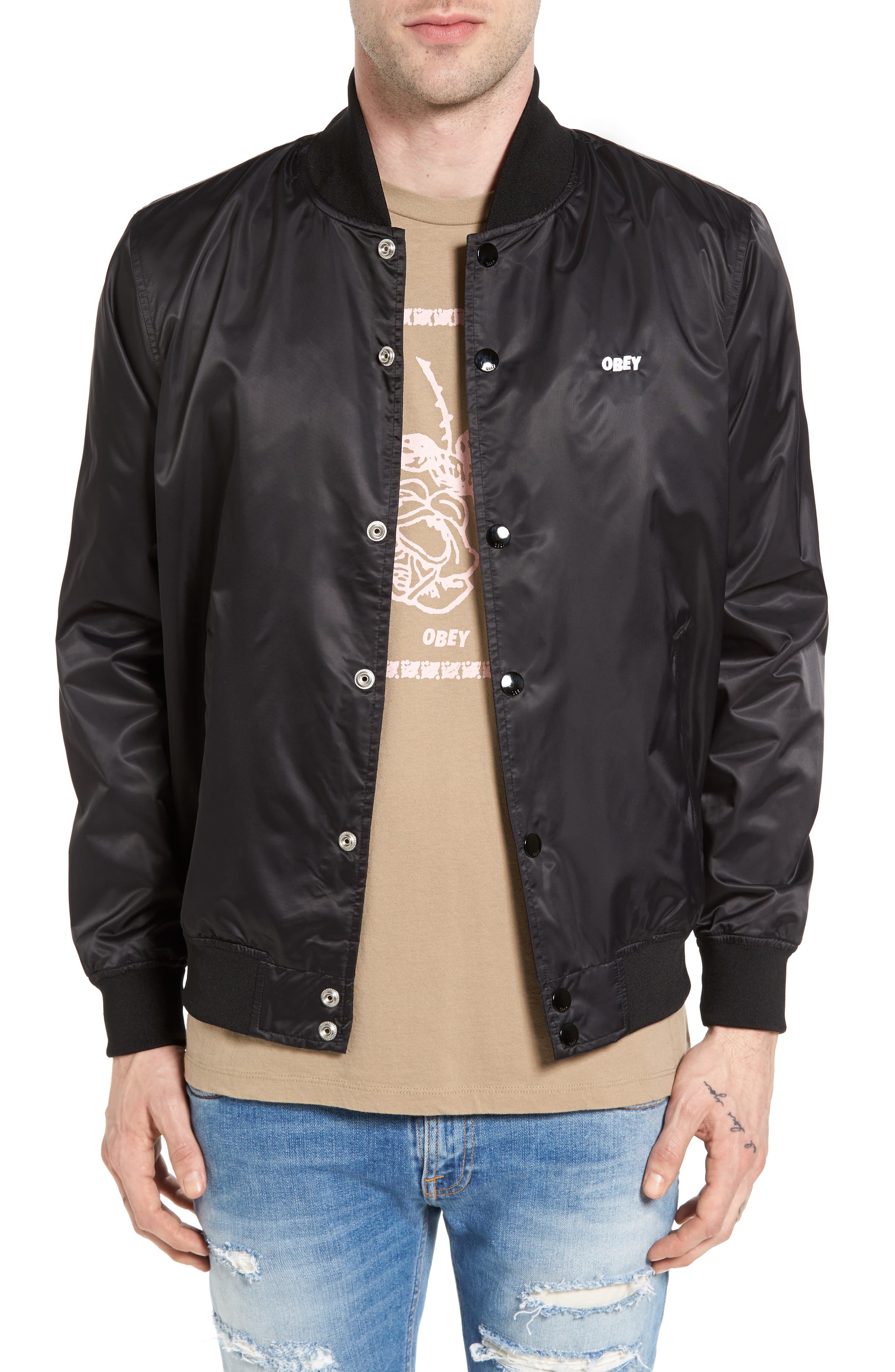 obey satin jacket