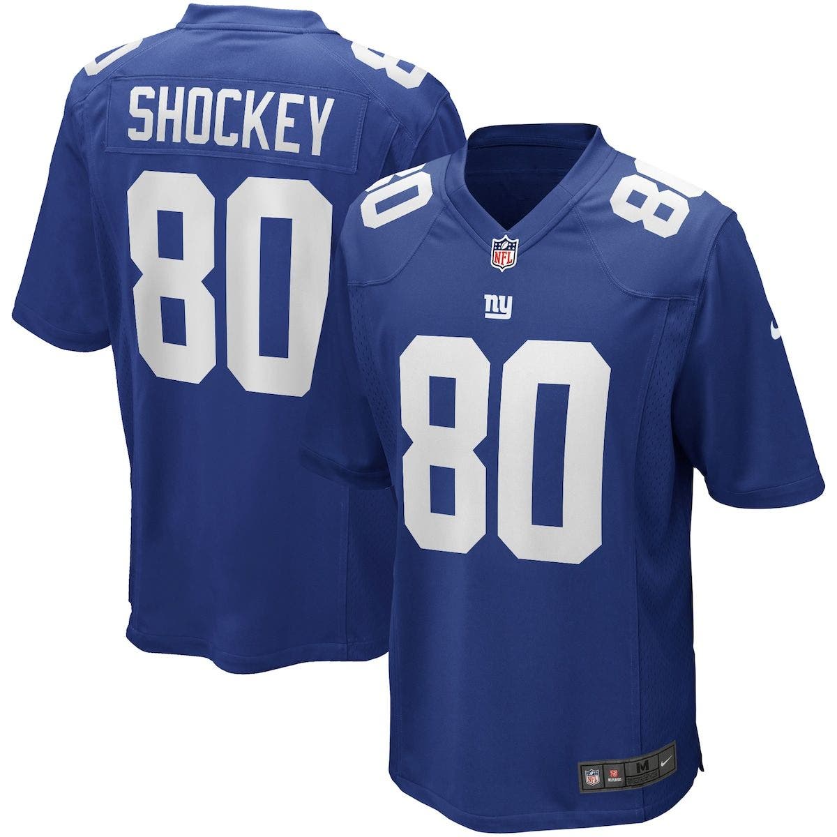 Nike Men's Nike Jeremy Shockey Royal New York Giants Game Retired