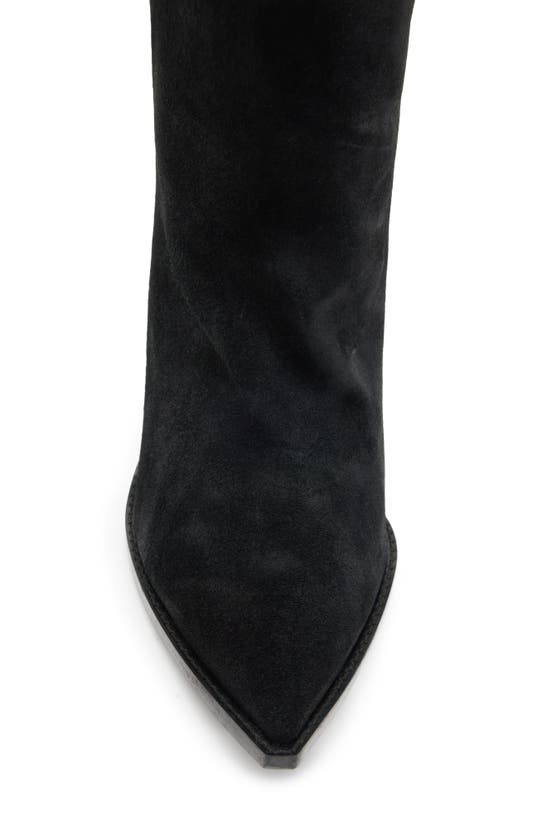 Shop Allsaints Reina Over The Knee Pointed Toe Boot In Black