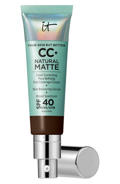 IT Cosmetics CC+ Natural Matte Color Correcting Full Coverage Cream in Deep Cool at Nordstrom