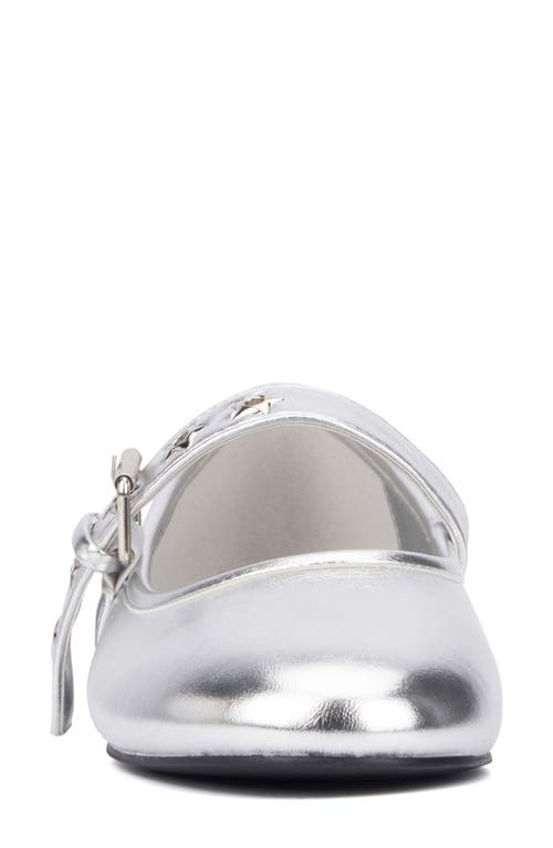 Olivia Miller Element Mary Jane Flat In Silver