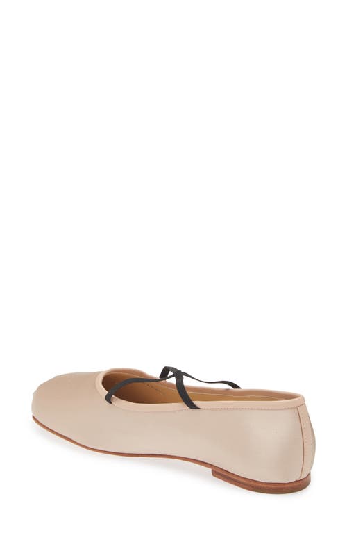 Shop Sandy Liang Crisscross Strap Ballet Flat In Ballet Satin