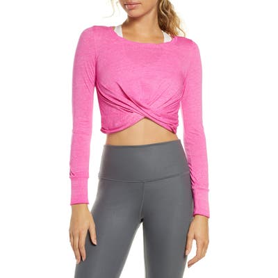 Free People Fp Movement Undertow Crop Tee, Pink